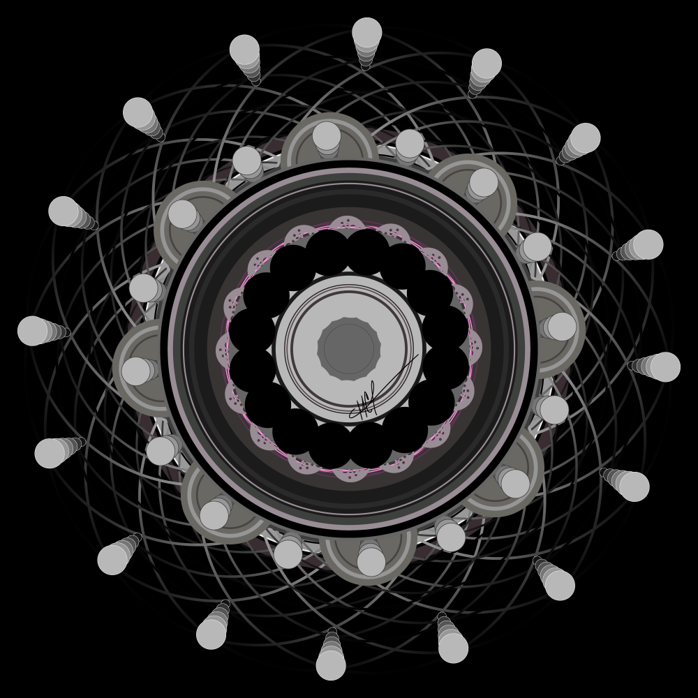 The Mandala Challenge" image depicts a complex design prompt centered around generating mandalas using Adobe Illustrator. Users are tasked with creating numerous circular artworks within a fixed framework: 26 layers, black background, and automated processes. Restrictions include no recoloring, adding, or deleting elements. The challenge seeks to determine the limit of repetition while exploring the captivating nature of mandala design.