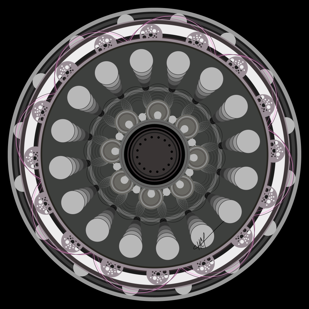 The Mandala Challenge" image depicts a complex design prompt centered around generating mandalas using Adobe Illustrator. Users are tasked with creating numerous circular artworks within a fixed framework: 26 layers, black background, and automated processes. Restrictions include no recoloring, adding, or deleting elements. The challenge seeks to determine the limit of repetition while exploring the captivating nature of mandala design.