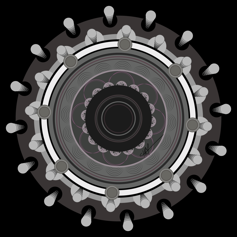 The Mandala Challenge" image depicts a complex design prompt centered around generating mandalas using Adobe Illustrator. Users are tasked with creating numerous circular artworks within a fixed framework: 26 layers, black background, and automated processes. Restrictions include no recoloring, adding, or deleting elements. The challenge seeks to determine the limit of repetition while exploring the captivating nature of mandala design.