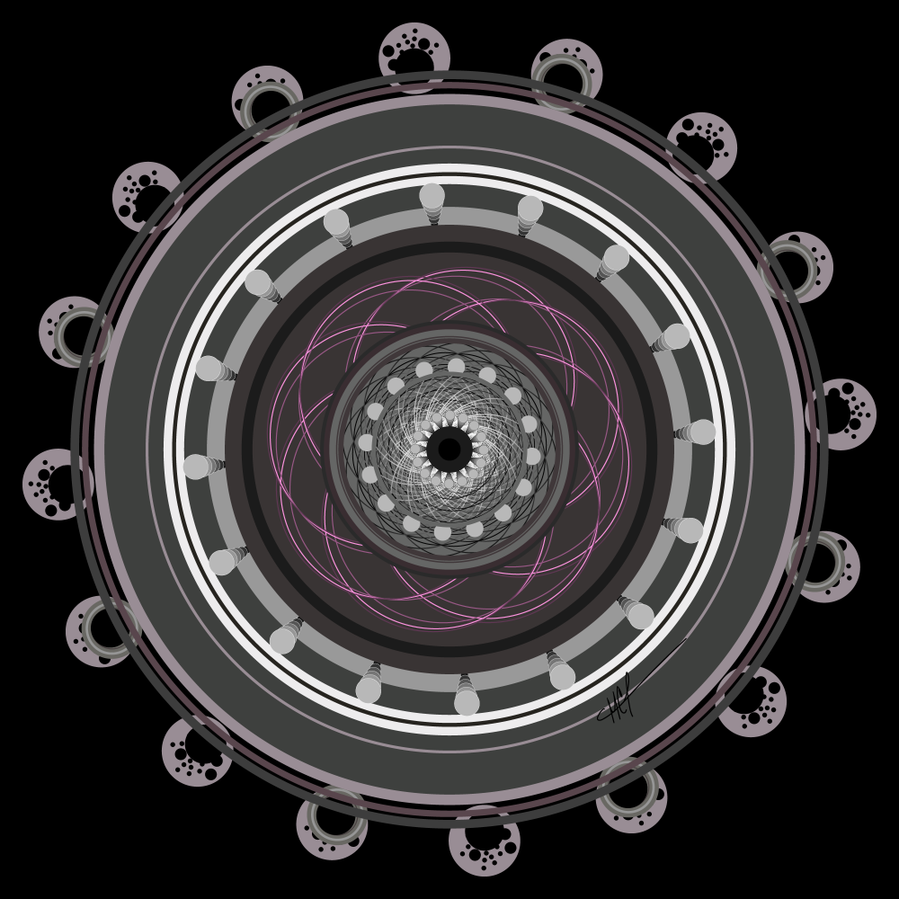 The Mandala Challenge" image depicts a complex design prompt centered around generating mandalas using Adobe Illustrator. Users are tasked with creating numerous circular artworks within a fixed framework: 26 layers, black background, and automated processes. Restrictions include no recoloring, adding, or deleting elements. The challenge seeks to determine the limit of repetition while exploring the captivating nature of mandala design.
