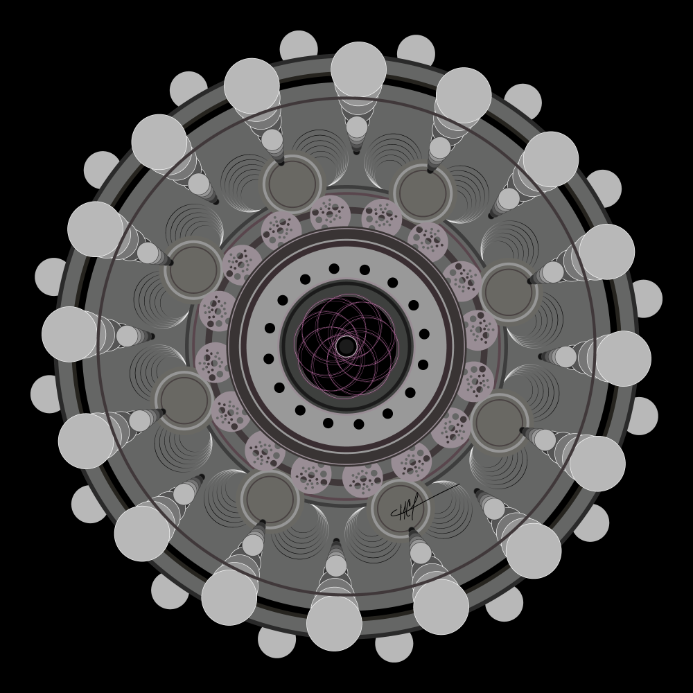 The Mandala Challenge" image depicts a complex design prompt centered around generating mandalas using Adobe Illustrator. Users are tasked with creating numerous circular artworks within a fixed framework: 26 layers, black background, and automated processes. Restrictions include no recoloring, adding, or deleting elements. The challenge seeks to determine the limit of repetition while exploring the captivating nature of mandala design.