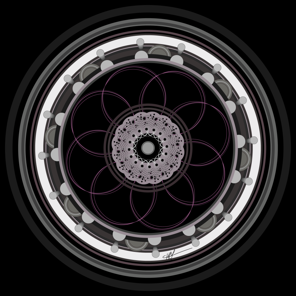 The Mandala Challenge" image depicts a complex design prompt centered around generating mandalas using Adobe Illustrator. Users are tasked with creating numerous circular artworks within a fixed framework: 26 layers, black background, and automated processes. Restrictions include no recoloring, adding, or deleting elements. The challenge seeks to determine the limit of repetition while exploring the captivating nature of mandala design.