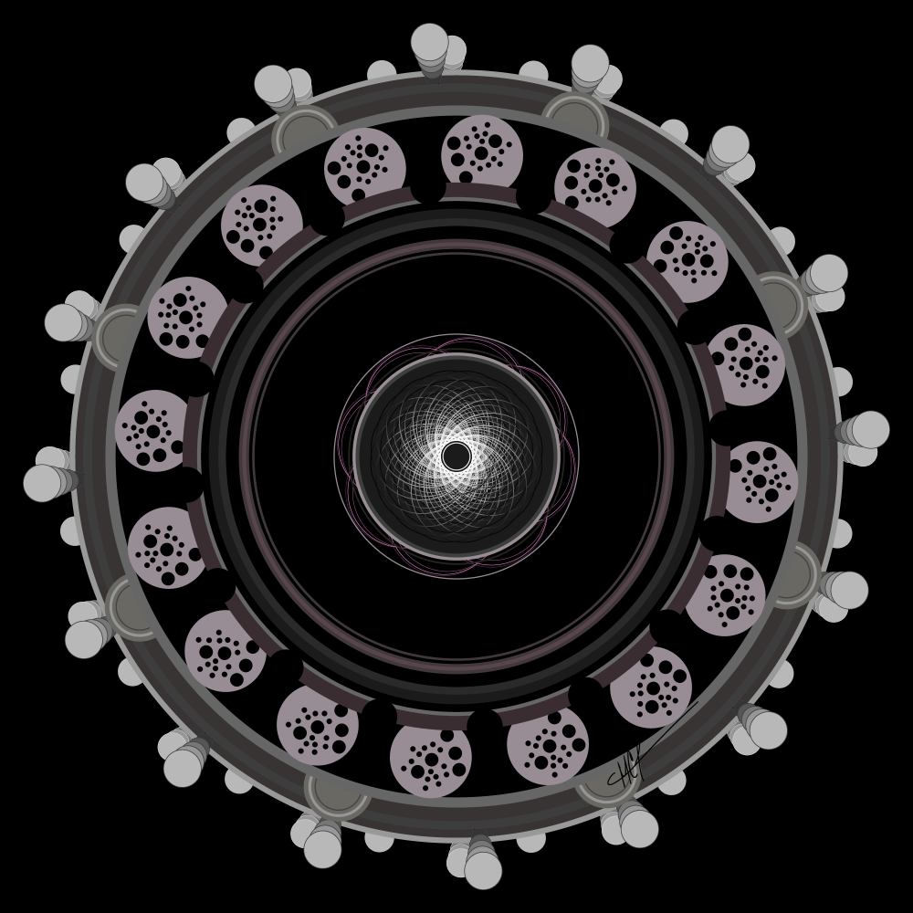 The Mandala Challenge" image depicts a complex design prompt centered around generating mandalas using Adobe Illustrator. Users are tasked with creating numerous circular artworks within a fixed framework: 26 layers, black background, and automated processes. Restrictions include no recoloring, adding, or deleting elements. The challenge seeks to determine the limit of repetition while exploring the captivating nature of mandala design.