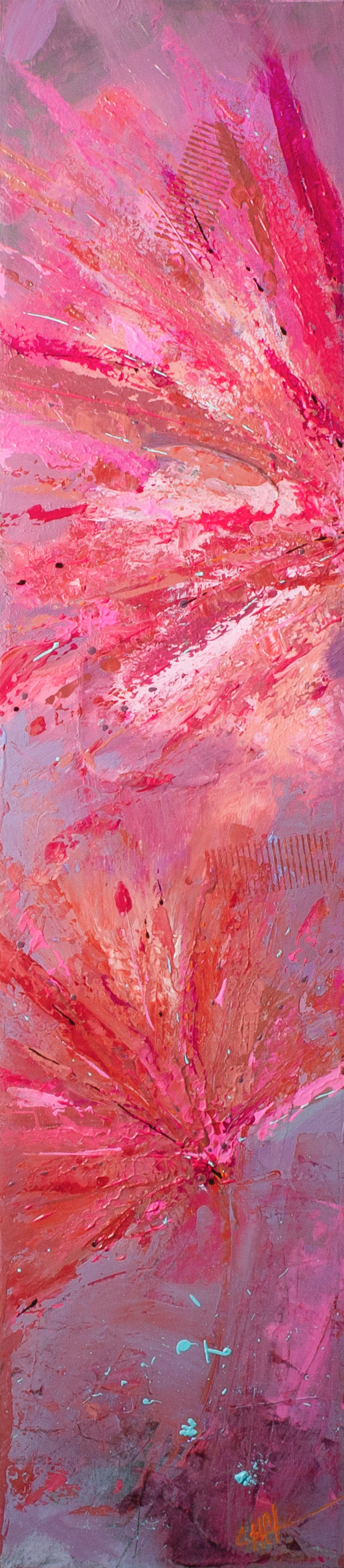 Twin Flowers - Painting - Marie-Claude Asselin
