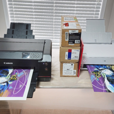 Print shop setting of the studio of Marie-Claude Asselin - Multidisciplinary Intuitive Artist - Ottawa, Canada